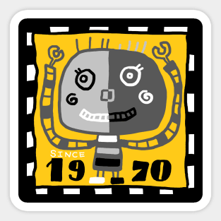 retro robot Sticker